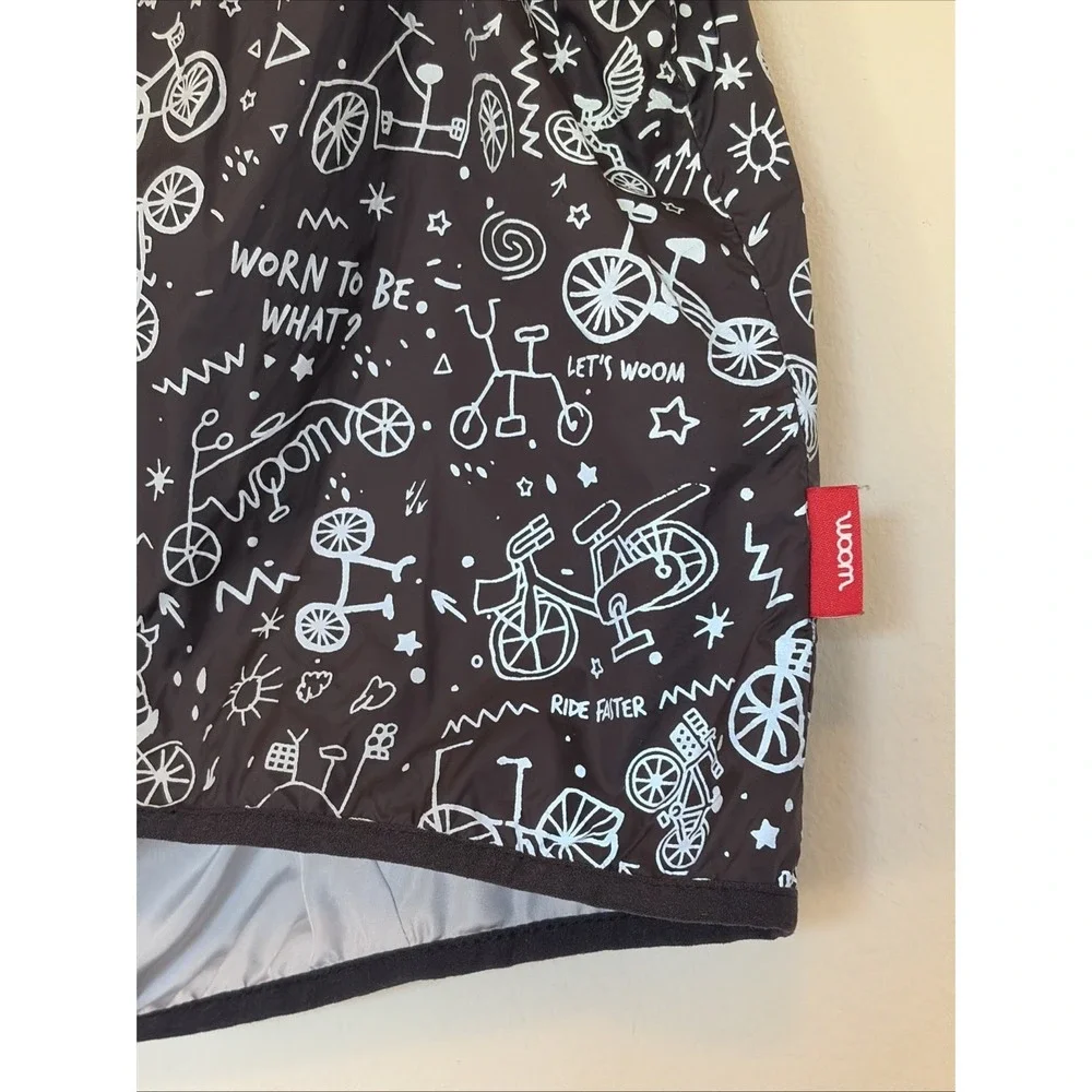Woom Black Allover Reflective Graphic Bike Skate Safety Vest Unisex Kids‎ 4-6Y